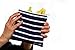 LunchSkins Reusable Zippered Sandwich, Food Bag, Storage, Navy Stripe