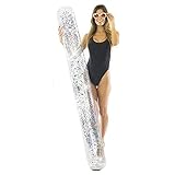 Poolcandy Silver Glitter Super Inflatable Pool Noodle - Supersized 72