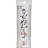 Stampers Anonymous MB-26 Tim Holtz Mini Blueprints Strip Cling Rubber Stamps, 3" by 10", Robot