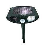 Ultrasonic Solar Animal Repeller Outdoor - Suptempo Motion Activated Waterproof Solar Animals Repellent Rodent and Pest Repeller With Flashing Strobe Light