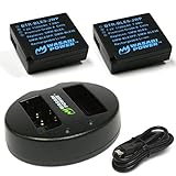 Wasabi Power Battery (2-Pack) and Dual USB Charger for Panasonic DMW-BLE9, DMW-BLG10 and Panasonic Lumix DMC-GF3, DMC-GF5, DMC-GF6, DMC-GX7, DMC-GX85, DMC-LX100, DMC-ZS60, DMC-ZS100