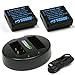 Wasabi Power Battery (2-Pack) and Dual USB Charger for Panasonic DMW-BLE9, DMW-BLG10 and Panasonic Lumix DMC-GF3, DMC-GF5, DMC-GF6, DMC-GX7, DMC-GX85, DMC-LX100, DMC-ZS60, DMC-ZS100