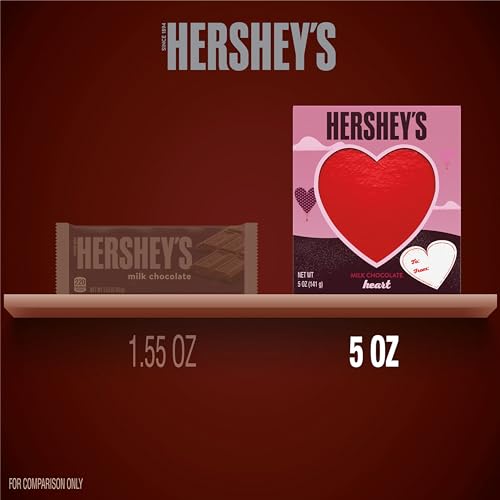 HERSHEY’S MILK CHOCOLATE HEART, VALENTINE’S CANDY GIFT BOX, 5 OZ