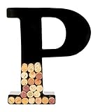 Wine Cork Holder - Metal Monogram Letter (P)