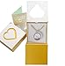 beffy Memory Living Floating Charms Locket with Heart & Round Crystal Birthstones, Gifts for Women Kids Grandma Mother, 18k Gold 316L Stainless Steel Jewelry, Free Chain & Gift Box