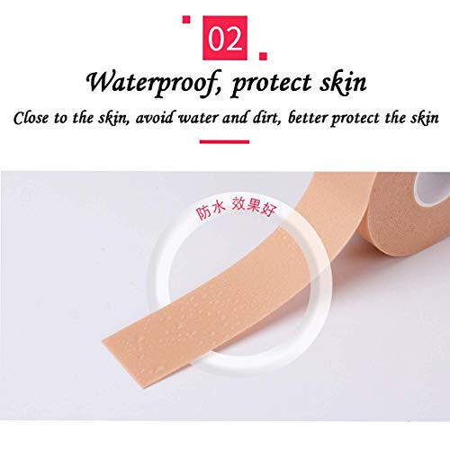 DRADUO Foot Care Sticker, Heel Tape Heel Grips Protector, Waterproof Adhesive Foam Blister Tape to Prevent Blister Chafing and Friction, 1 Roll 195 Inches Long