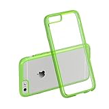 iiPhone 6s Case Green, LUVVITT [ClearView] Hybrid Scratch Resistant Back Cover with Shock Absorbing Bumper for Apple iPhone 6/6s (4.7) - Neon Green