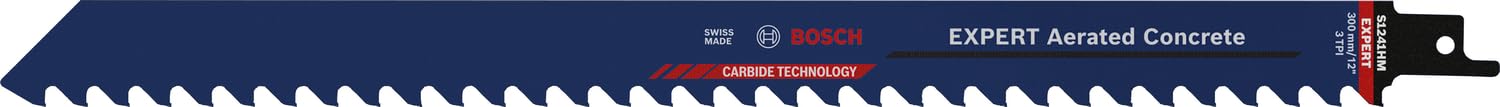 Bosch Professional 10x Expert ‘Aerated Concrete’ S 1241 HM Reciprocating Saw Blade (for Aerated concrete, Length 300 mm, Accessories Reciprocating Saw)