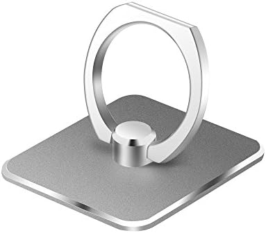 Saiker Cell Phone Grip Ring Holder Stand - Finger Holder Kickstand for Universal Smartphone - iPad iPhone 6 6s 7 7s Plus Samsung Galaxy S6 S7 Note Tablet - Silver