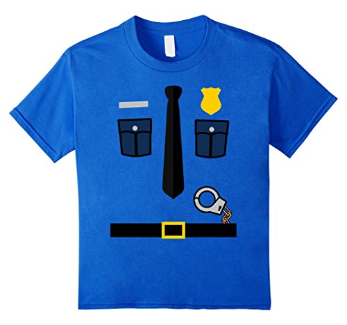 Kids Police Uniform - Boys and Girls Halloween Costume T-Shirt