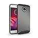 TUDIA Moto Z2 Play Case, Slim-Fit Heavy Duty [Merge] Extreme Protection/Rugged but Slim Dual Layer Case for Motorola Moto Z2 Play (Metallic Slate)
