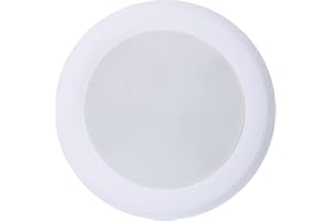 TOPELER 6 Inch LED Disk Light, 15W Modern Flush Mount Ceiling Light, Dimmable Low Profile Disc Downlight, Metal Baffle Trim Fixture for Home Improve, 1000LM 3000K Warm White, 1 Pack