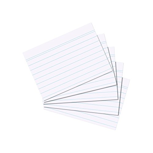 herlitz Karteikarten A7 10,6 x 7,5 cm, liniert, weiss, 100 Stueck