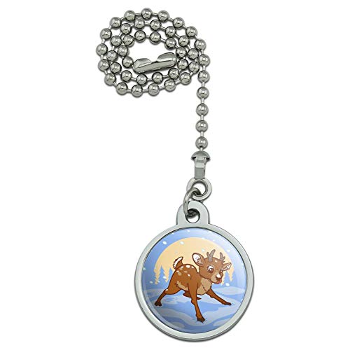 GRAPHICS & MORE Baby Reindeer Christmas Holiday Ceiling Fan and Light Pull Chain