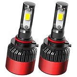 AUXITO Automobile HIR2 9012 LED Headlight Bulbs 72W 8000Lms Per Pair All-in-One Conversion Kit US COB LED Chips Super Bright, 6500K Cool White