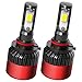 AUXITO Automobile HIR2 9012 LED Headlight Bulbs 72W 8000Lms Per Pair All-in-One Conversion Kit US COB LED Chips Super Bright, 6500K Cool White