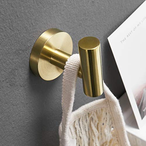 AIMADI 4-Piece Bathroom Accessories Set,Stainless Steel Hardware Set Wall Mounted, Brushed Gold Finish
