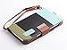 Galaxy S4 Case, Samsung Galaxy S4 Case ULAK PU Leather Stand Wallet Case Cover for Samsung Galaxy S4 with Auto Wake/Sleep Smart Cover Function ID Card Holder/Card Slot + Hand Chain for Samsung Galaxy S4 IV i9500 (Blue+Black+Green)