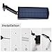 Outdoor Solar LED Wall Light IP65 Waterproof Area Security Night Lighting Wireless Dusk to Dawn Motion Sensor Lamp Remote Controlled 4 Working Modes for Garden, Fence, Patio, Yard, 900LM 6000K