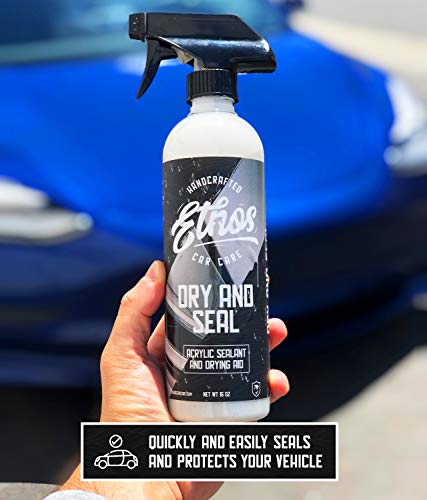Ethos Handcrafted Car Care Dry and Seal (16oz), Ceramic Resin Paint Sealant and Drying Aid, Used Wet or Dry for Incredible Shine and Protection!