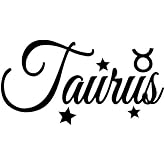 Taurus Zodiac Sign Stars NOK Decal Vinyl Sticker |Cars Trucks Walls Laptop| Black |5.5 x 3.0 in|NOK1807