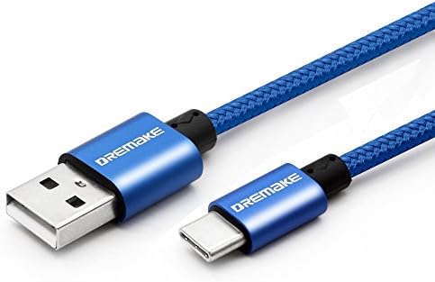 USB Type C Cable,Dremake USB C to USB 2.0 Cable (3ft) with 56k Ohm Pull-up Resistor for Galaxy S8, S8+, the new MacBook, Google Pixel, Nexus 6P, LG V20 G5, HTC 10 and More - Blue