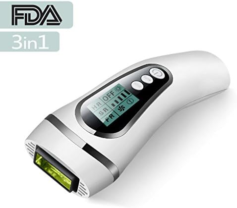 SELENECHEN IPL Hair Removal 300000 Flashes Permanent Hair Removal Painless Hair Removal for Face & Body 3 in 1 Hair Removal Epilator HR + SR +AC (Silver)