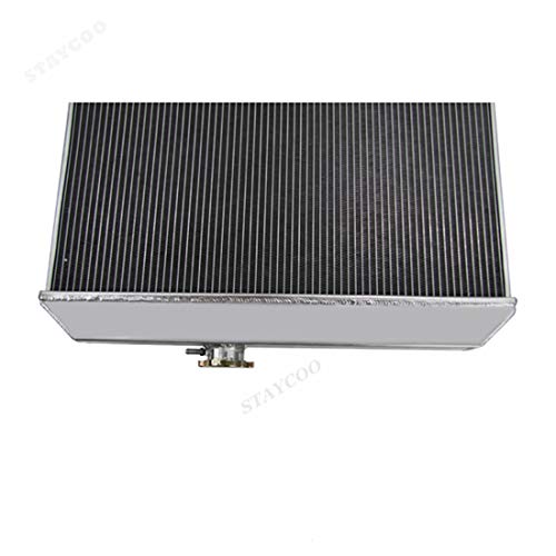 STAYCOO 62MM 4 Row Core Aluminum Radiator for 1965-1967 Pontiac LeMans Tempest GTO - Direct Replacement