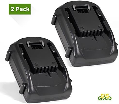 SISGAD WA3525 20V 2.0Ah Replacement Lithium-ion Battery for Worx Cordless Power Tools Series WG151s, WG155s, WG251s, WG255s, WG540s, WG545s, WG890, WG891 (2 Packs)
