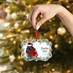 Black Holland Lop Rabbit Christmas Ornament 2024