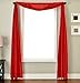Gorgeous HomeDIFFERENT SOLID COLORS AND ALSOANIMAL PRINT 1PC SCARF VALANCE SOFT SHEER VOILE WINDOW TOPPER SWAG PANEL CURTAIN 216