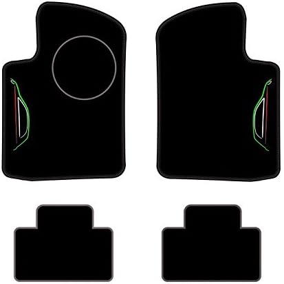 Custom Fit Floor Mat for Select Fiat 500 Models (Black) (4 Piece)