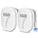 2-Pack Rechargeable Toilet Night Light with Waterproof,Elimi 12-Colors of LED Light, Motion Activated Sensor, Internal Memory, Light Detection