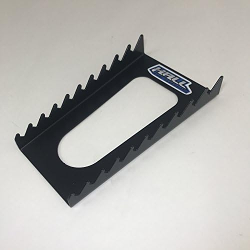 Wrench rack organizer by Hall Designs | 10 slot, short handle, steel. Made in USA (BLACK)