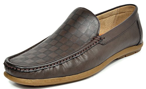 Bruno Marc Men s BENNETH-02 Coffee Driving Loafers Moccasins Shoes - 9 M US