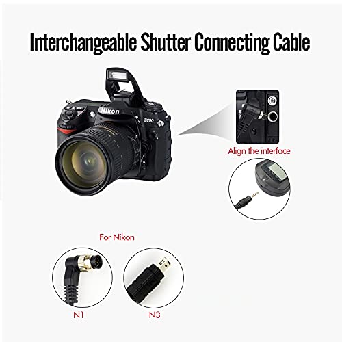 PHOTOOLEX Intervalometer 2.4G Wireless Remote Control LCD Timer Remote