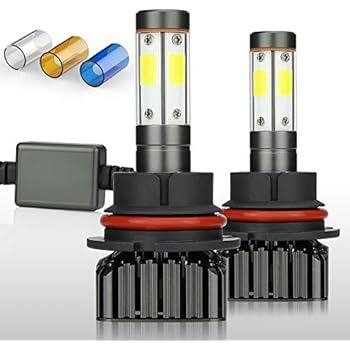 9004 Led Headlight Bulbs Hi Lo Beams HB1 100 Watts 12000LM 3000K Yellow 6000K White 8000K Ice Blue Anti Flicker 4 Sides Car Truck Headlamps Conversion Kits ZDATT