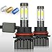 Zdatt 12000LM 9007 HB5 LED Headlight Bulbs Super Bright 100W High Low Beam Conversion Kits 360 Degree(4 Sides) Lighting Lamps for Car Light Replacement-3000K Yellow/6000K Cool White/8000K Blue(2 Pack)