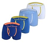 Men's 4 Pack Cotton Stretch Boxer Briefs With Fly Assorted,Eternal Century
