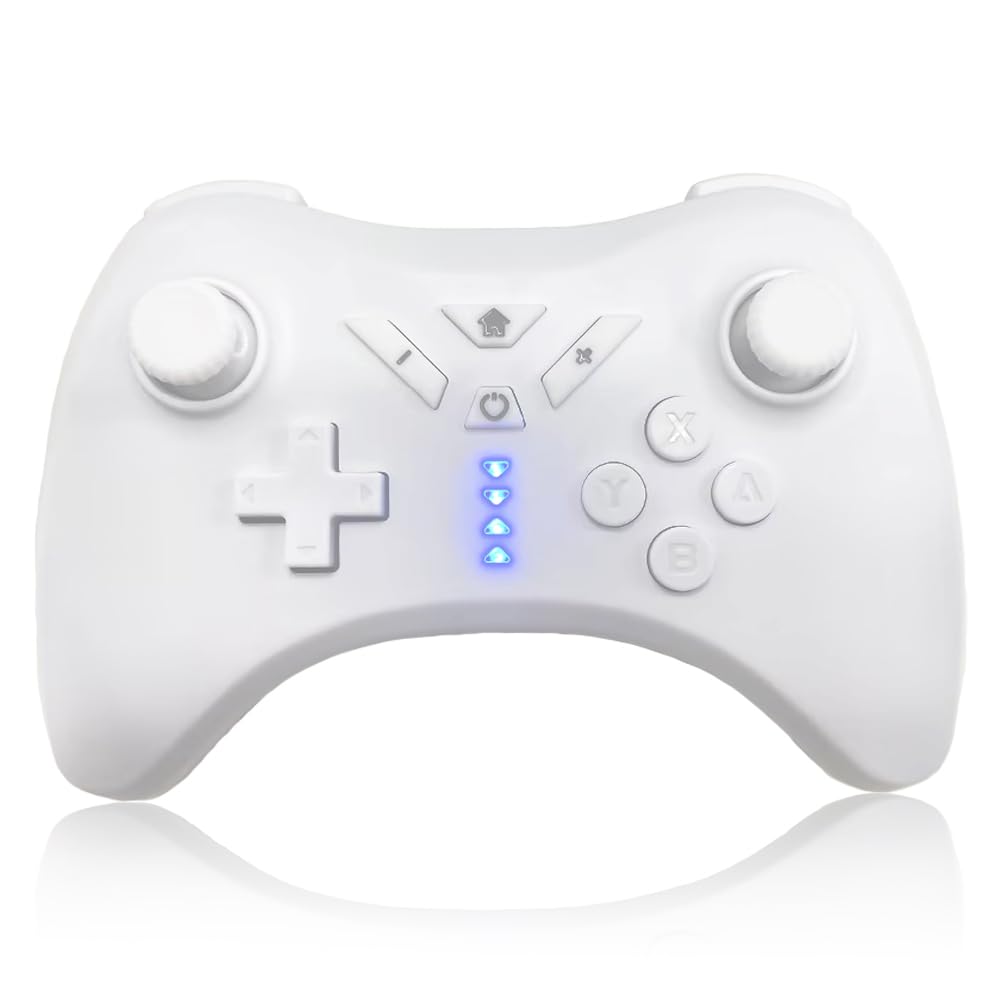 Photo 1 of PowerLead Pro Controller for Wii U, Wireless Controller Gamepad for Wii U Rechargeable Game Controller Joystick - White