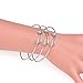 UKER Expandable Stainless Steel Wire Blank Bangle Adjustable Bracelet for DIY Jewelry Making, Pack of 10pcs,2.4 inch