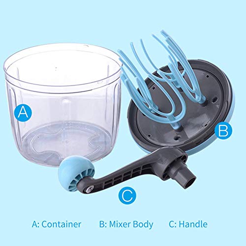 Manual Egg Beater Hand Crank，Mixer Handcranked Multifunctional Manual