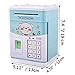 FEENM Electronic Password Piggy Bank Fingerprint Password Lock Mini ATM Money Saving Box Toy Electronic Coin Bank Great Gift Toy for Children Kids Blue