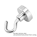ANPHSIN 8 Pack of Strong Powerful Heavy Duty Magnetic Hooks - 20LB Stainless Steel Hanging Hooks for Home and Industry Use