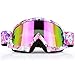 JAMIEWIN Adult Motorcycle Motocross Goggles ATV Racing Goggles Dirt Bike Mx Goggle Glasses and Ski Snowborading(12 Color)