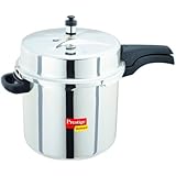 Prestige Deluxe Stainless Steel Pressure Cooker, 10 Liter, Silver