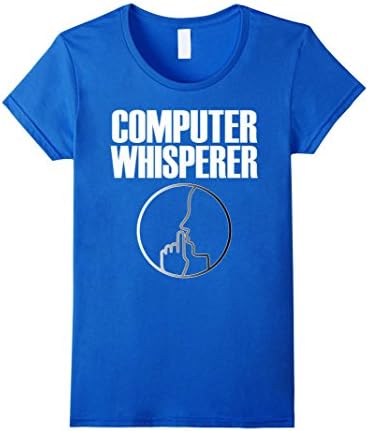 Women's  Funny Computer Whisperer Tech Support Nerds Tshirt Geeks XL Royal Blue