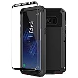 Galaxy S8 Plus case,Tomplus Extreme Hybrid Armor Alloy Aluminum Metal Bumper Soft Rubber Military Heavy Duty Shockproof Hard Case For Samsung Galaxy S8 plus (Black)