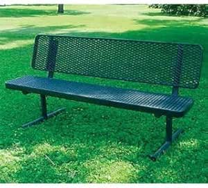 Amazon.com : Heavy-Duty Plastic-Coated Benches | Wide Seat : Outdoor And Patio Furniture : Patio ...