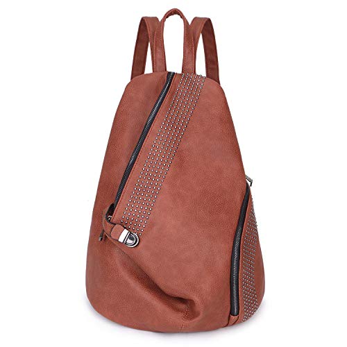dasein faux leather fashion backpack bag Rhinestone Accent 2 insulated pockets Dasein Women Sling Style Backpack